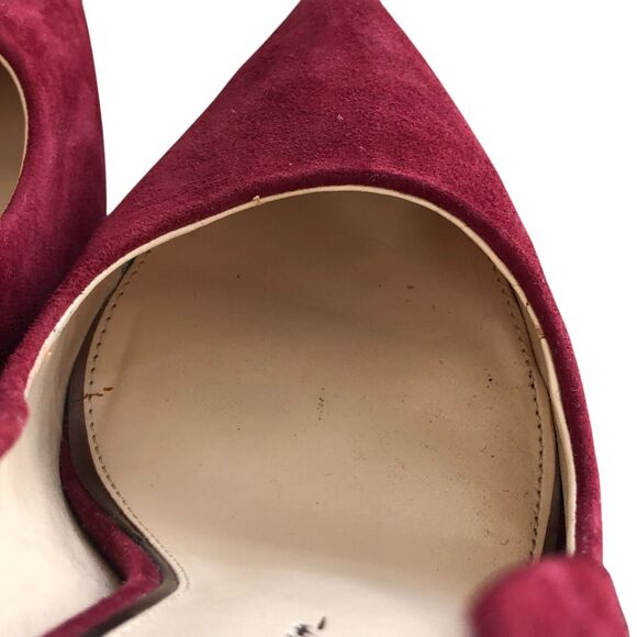 Jessica Simpson Sexy Leather Core Burgundy Suede Stiletto Heels Sz 8.5 - Picture 8 of 11